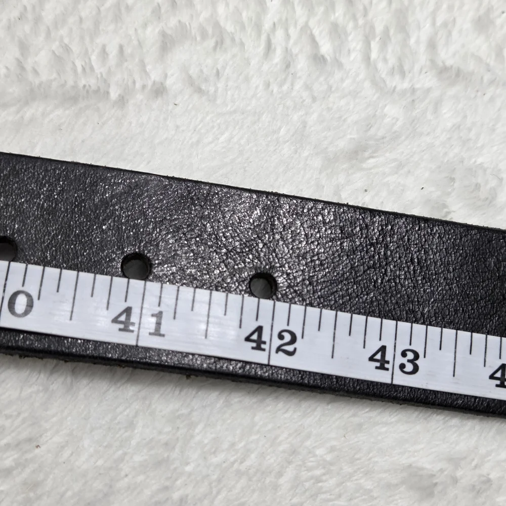 Diesel Black Leather Belt with Silver Buckle‎ size 38